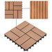 vidaXL || vidaXL 11 pcs Decking Tiles WPC 11.8" x 11.8" 1 sqm Brown 45029
