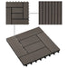 vidaXL || vidaXL 11 pcs Decking Tiles WPC 11.8" x 11.8" 1 sqm Dark Brown 45028