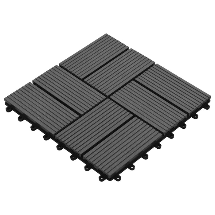 vidaXL || vidaXL 11 pcs Decking Tiles WPC 11.8" x 11.8" 1 sqm Gray 45030