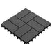 vidaXL || vidaXL 11 pcs Decking Tiles WPC 11.8" x 11.8" 1 sqm Gray 45030