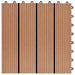 vidaXL || vidaXL 11 pcs Decking Tiles WPC 11.8" x 11.8" 1 sqm Teak Color 45024