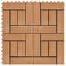 vidaXL || vidaXL 11 pcs Decking Tiles WPC 11.8" x 11.8" 1 sqm Teak Color 45027