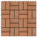 vidaXL || vidaXL 11 pcs Decking Tiles WPC 11.8" x 11.8" 1 sqm Teak Color 45032