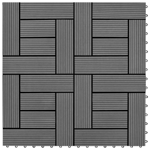 vidaXL || vidaXL 22 pcs Decking Tiles 11.8"x11.8" 2 sqm WPC Gray 277799