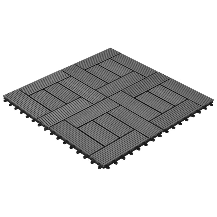 vidaXL || vidaXL 22 pcs Decking Tiles 11.8"x11.8" 2 sqm WPC Gray 277799