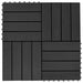 vidaXL || vidaXL 22 pcs Decking Tiles 11.8"x11.8" 21.5 sq.ft WPC Black 277800