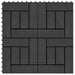 vidaXL || vidaXL 22 pcs Decking Tiles 11.8"x11.8" 21.5 sq.ft WPC Black 277803