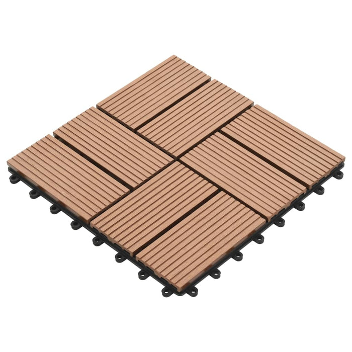 vidaXL || vidaXL 22 pcs Decking Tiles 11.8"x11.8" 21.5 sq.ft WPC Brown 277806