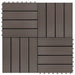 vidaXL || vidaXL 22 pcs Decking Tiles 11.8"x11.8" 21.5 sq.ft WPC Dark Brown 277802