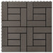 vidaXL || vidaXL 22 pcs Decking Tiles 11.8"x11.8" 21.5 sq.ft WPC Dark Brown 277805
