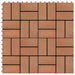 vidaXL || vidaXL 22 pcs Decking Tiles 11.8"x11.8" 21.5 sq.ft WPC Teak Color 277809