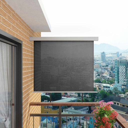 vidaXL || vidaXL Balcony Side Awning Multi-functional 56"x78.7" Gray 143716
