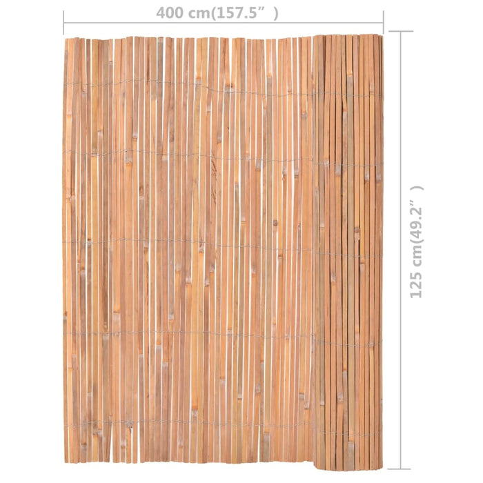 vidaXL || vidaXL Bamboo Fence 49.2"x157.5" 48656
