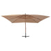 vidaXL || vidaXL Cantilever Umbrella with Wooden Pole 157.5"x118.1" Taupe 44492