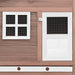 vidaXL || vidaXL Chicken Coop with Nest Box Mocha and White Solid Fir Wood 170866