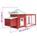 vidaXL || vidaXL Chicken Coop with Nest Box Red 74.8"x28.3"x40.2" Solid Firwood 170983