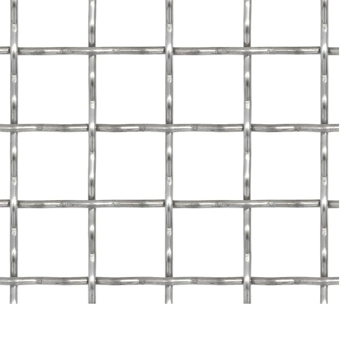 vidaXL || vidaXL Crimped Garden Wire Fence Stainless Steel 19.7"x19.7" 1.2"x1.2"x0.1" 142290