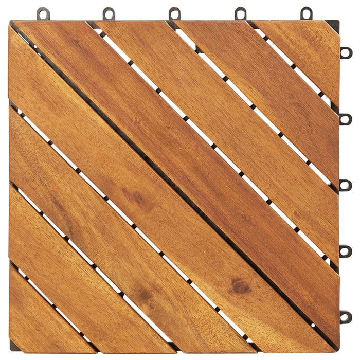 vidaXL || vidaXL Decking Tiles 10 pcs 11.8"x11.8" Solid Acacia Wood 310120
