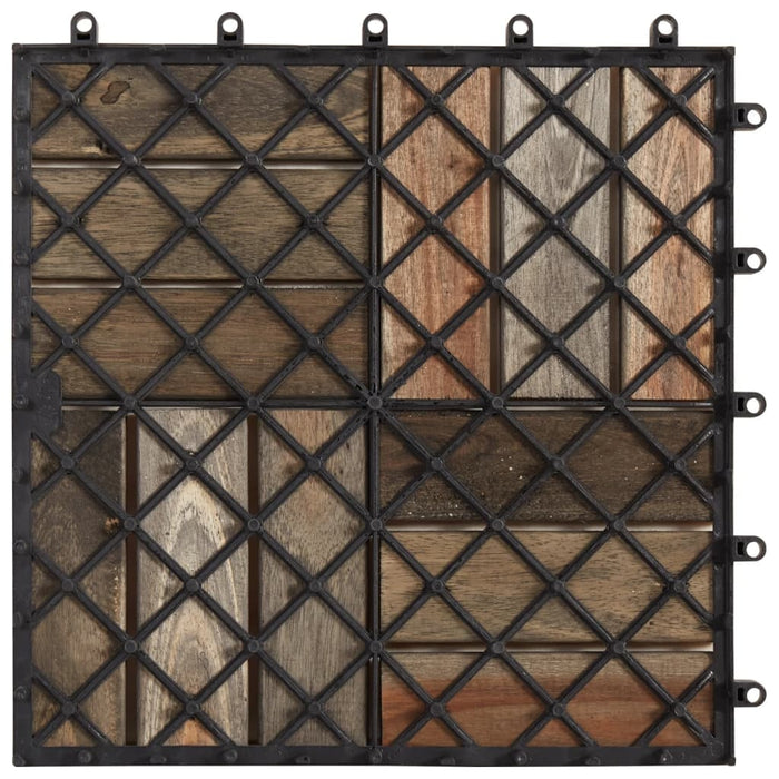 vidaXL || vidaXL Decking Tiles 10 pcs Gray Wash 11.8"x11.8" Solid Acacia Wood 46587