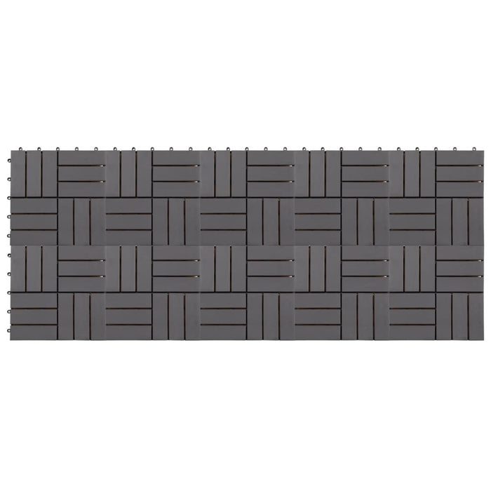vidaXL || vidaXL Decking Tiles 10 pcs Gray Wash 11.8"x11.8" Solid Acacia Wood 46587