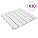 vidaXL || vidaXL Decking Tiles 10 pcs White 11.8"x11.8" Solid Acacia Wood 310117