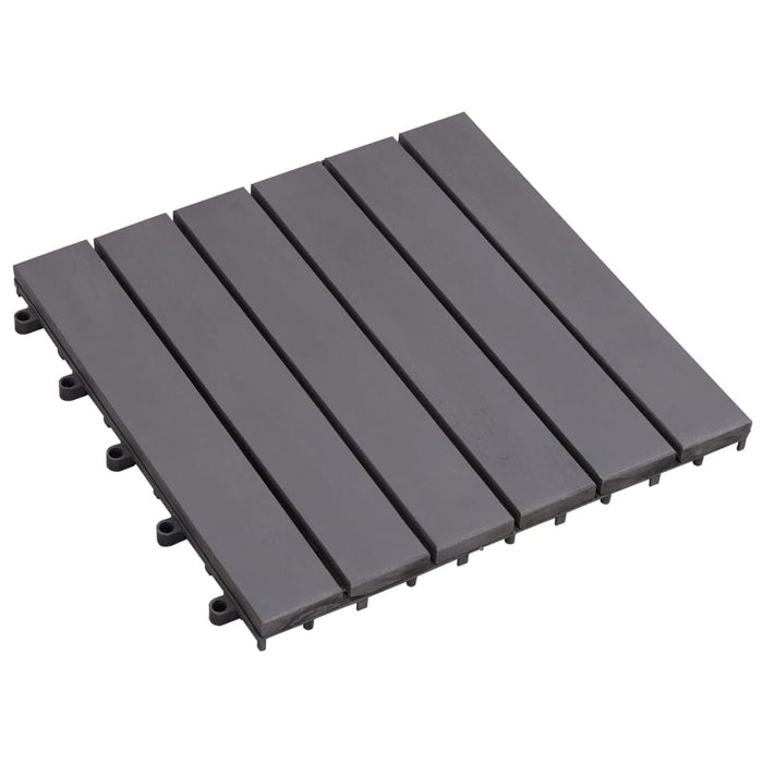 vidaXL || vidaXL Decking Tiles 20 pcs Gray Wash 11.8"x11.8" Solid Acacia Wood 3054432