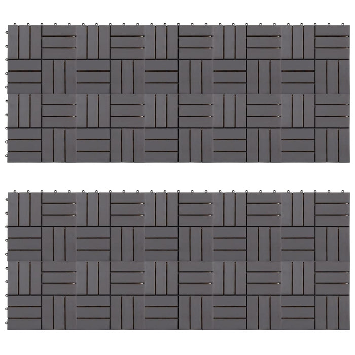 vidaXL || vidaXL Decking Tiles 20 pcs Gray Wash 11.8"x11.8" Solid Acacia Wood 3054434