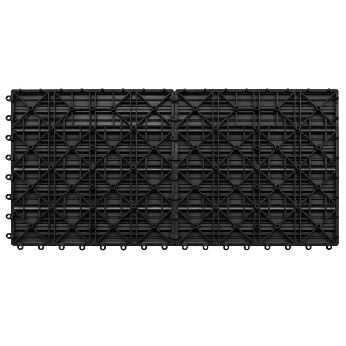 vidaXL || vidaXL Decking Tiles 6 pcs WPC 23.6"x11.8" 11.6 sq.ft Black 149029