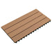 vidaXL || vidaXL Decking Tiles 6 pcs WPC 23.6"x11.8" 11.6 sq.ft Brown 149028