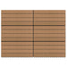 vidaXL || vidaXL Decking Tiles 6 pcs WPC 23.6"x11.8" 11.6 sq.ft Brown 149028