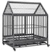 vidaXL || vidaXL Dog Cage with Wheels and Roof Steel 36.2"x24.4"x41.7"
