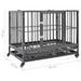 vidaXL || vidaXL Dog Cage with Wheels Steel 36.2"x24.4"x29.9"