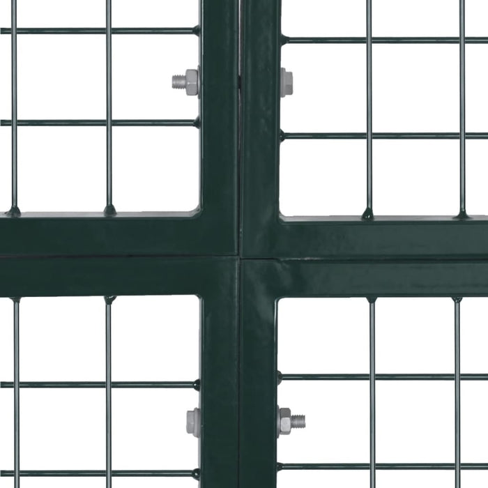 vidaXL || vidaXL Double Door Fence Gate Powder-Coated Steel