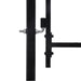 vidaXL || vidaXL Fence Gate Single Door with Arched Top Steel 3.3'x3.9' Black 146030