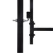 vidaXL || vidaXL Fence Gate Single Door with Arched Top Steel 39.4"x59.1" Black 146031