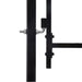 vidaXL || vidaXL Fence Gate Single Door with Arched Top Steel 39.4"x68.9" Black 145743