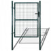 vidaXL || vidaXL Fence Gate Steel 39.4"x98.4" Green 42980