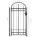 vidaXL || vidaXL Fence Gate with Arched Top and 2 Posts 41.3"x80.3" Black 145751