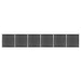 vidaXL || vidaXL Fence Panel Set WPC 411.4"x73.2" Black 3070433