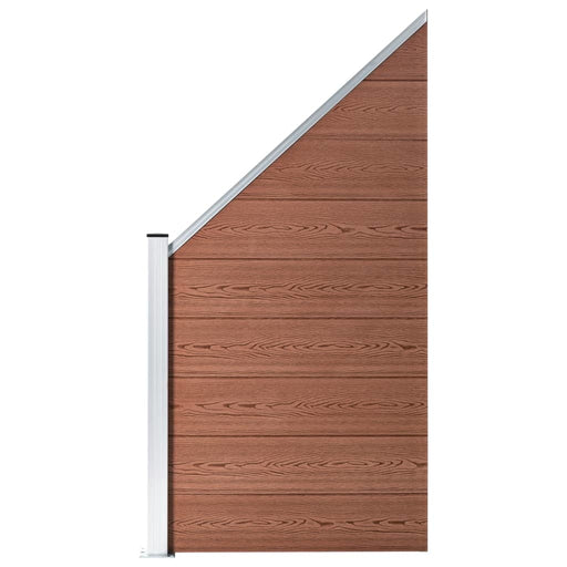 vidaXL || vidaXL Fence Panel WPC 37.4"x(41.3"-70.9") Brown 49070