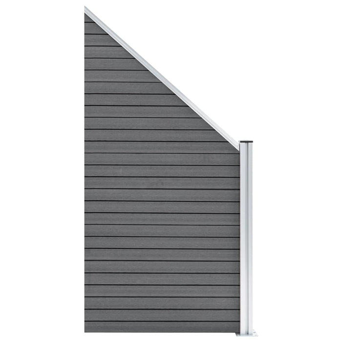vidaXL || vidaXL Fence Panel WPC 37.4"x(41.3"-70.9") Gray 49071