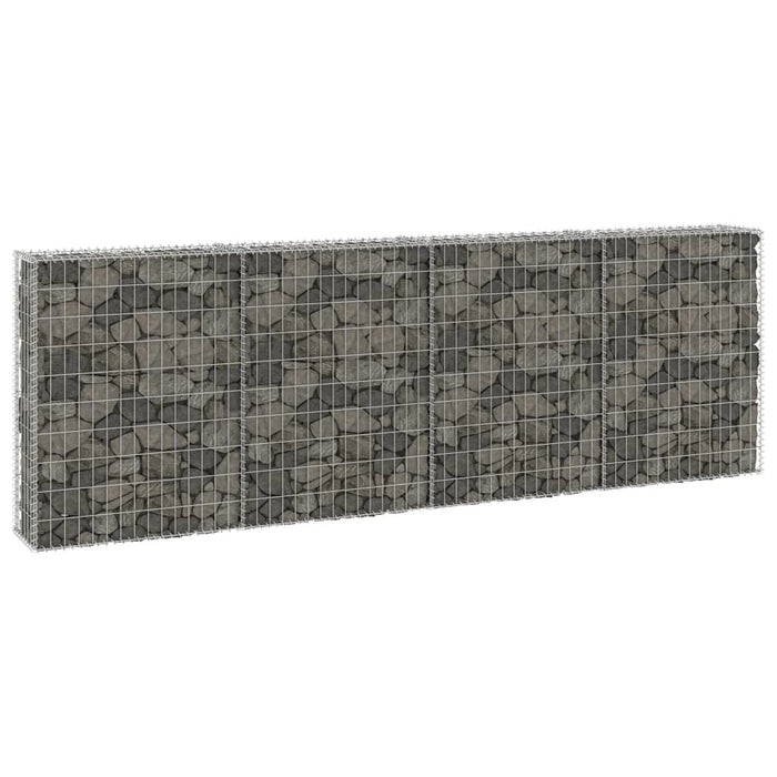 vidaXL || vidaXL Gabion Wall with Covers Galvanized Steel 118.1"x11.8"x39.4" 147821