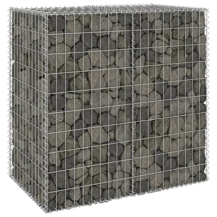vidaXL || vidaXL Gabion Wall with Covers Galvanized Steel 39.4"x23.6"x39.4" 147813