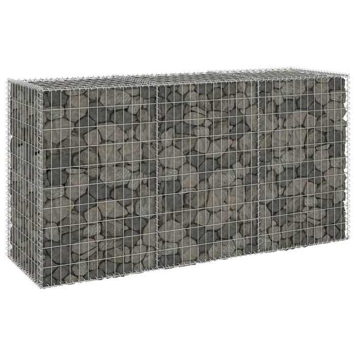 vidaXL || vidaXL Gabion Wall with Covers Galvanized Steel 78.7"x23.6"x39.4" 147815