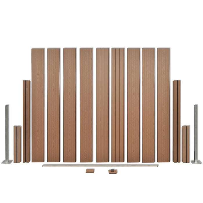 vidaXL || vidaXL Garden Fence Panels 2 pcs WPC 142.1" Brown 274663