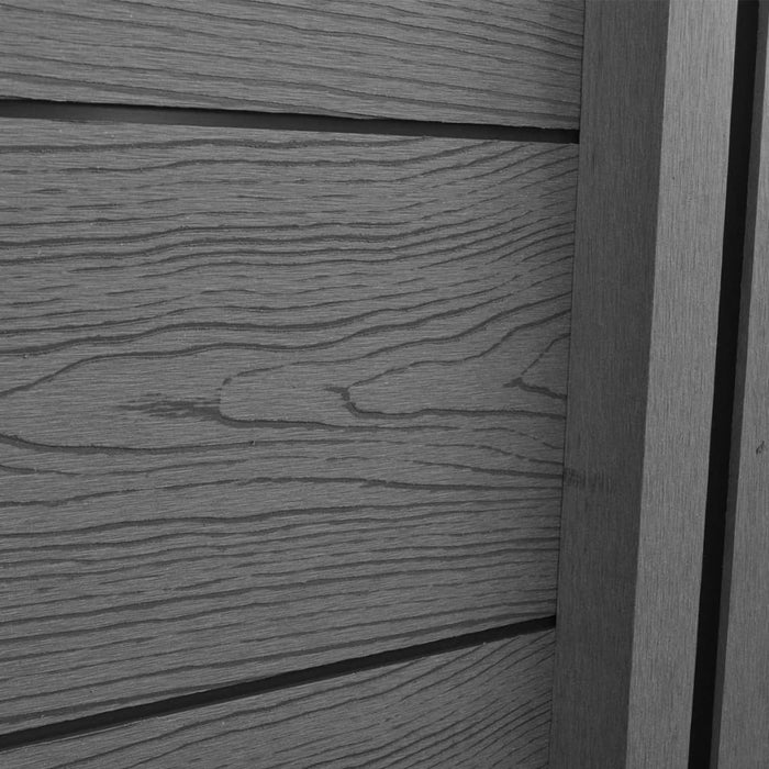 vidaXL || vidaXL Garden Fence Panels 3 pcs WPC 211.8" Gray 274667