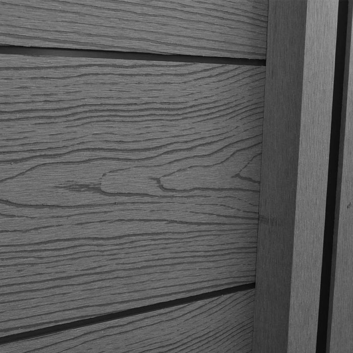 vidaXL || vidaXL Garden Fence Panels 4 pcs WPC 281.5" Gray 274668