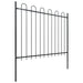 vidaXL || vidaXL Garden Fence with Hoop Top Steel 16.7ft Black 277676