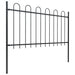 vidaXL || vidaXL Garden Fence with Hoop Top Steel 22.3ft Black 277659