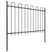vidaXL || vidaXL Garden Fence with Hoop Top Steel 27.9ft Black 277669